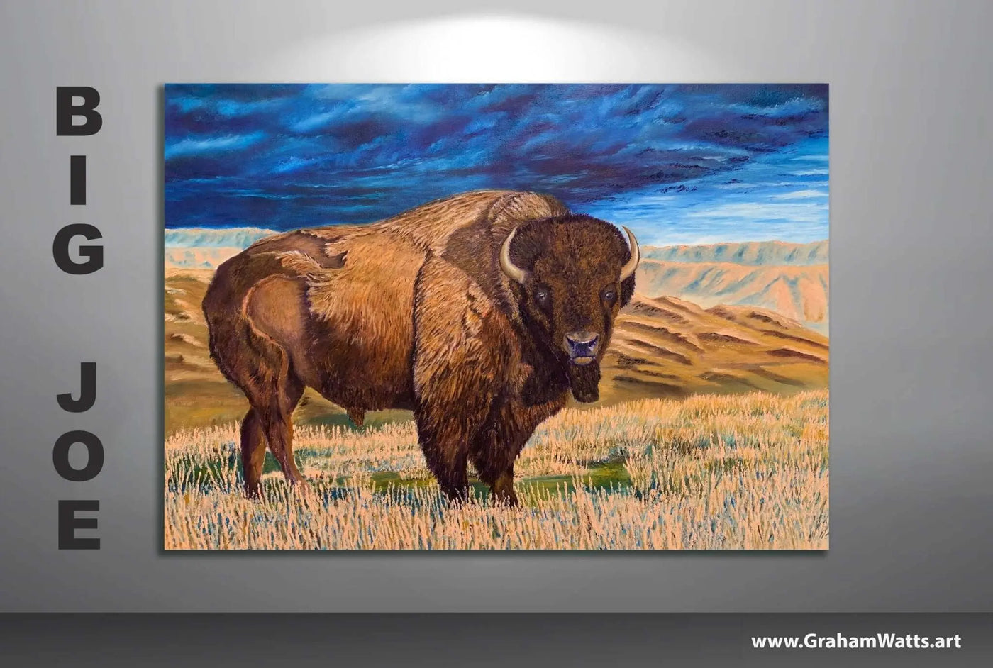 Art Commission "Big Joe" 40 x 30 inches, Kirk M. Commission - The Art Shop | Artist Graham Watts