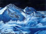 Castle Tower Mountain landscape in Whistler, British Columbia, original oil painting by Canadian artist Graham Watts