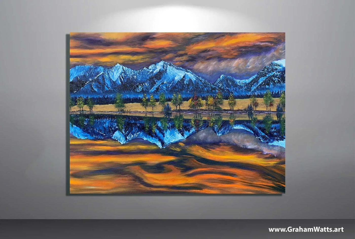 Chinook Winds original Canmore Alberta mountain oil painting by Graham Watts