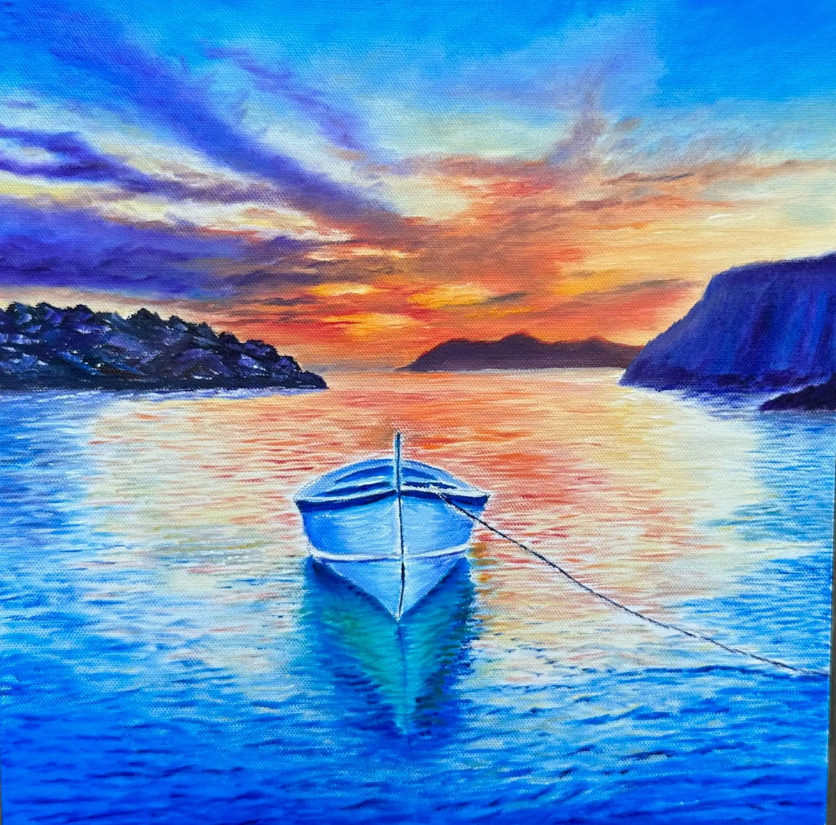 Past commission: Cinque Terre Italy Painting | 24 x 24 by Graham Watts.