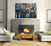 Reflections on Granville painting displayed in a contemporary interior