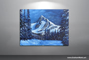 Original Fissile Peak mountain painting inspired by Whistler and Blackcomb, by Canadian artist Graham Watts