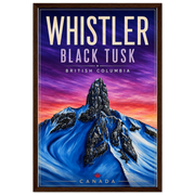 Black Tusk Whistler BC framed ski poster and wall art by Canadian artist Graham Watts