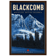 Blackcomb Peak Whistler BC framed ski poster and wall art by Graham Watts