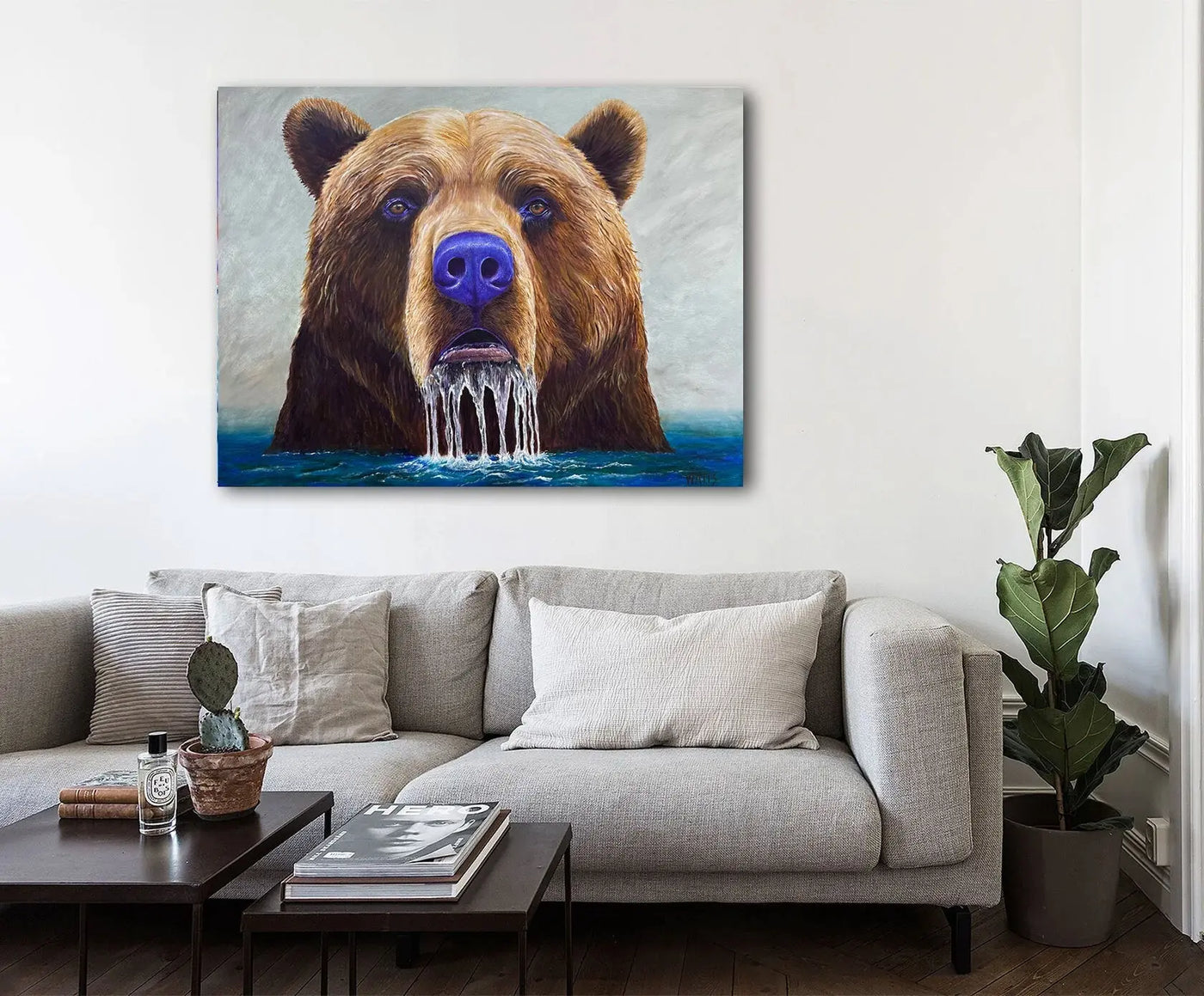 "GRIZZ" – Majestic Grizzly Bear Limited Edition Art Print - The Art Shop | Artist Graham Watts