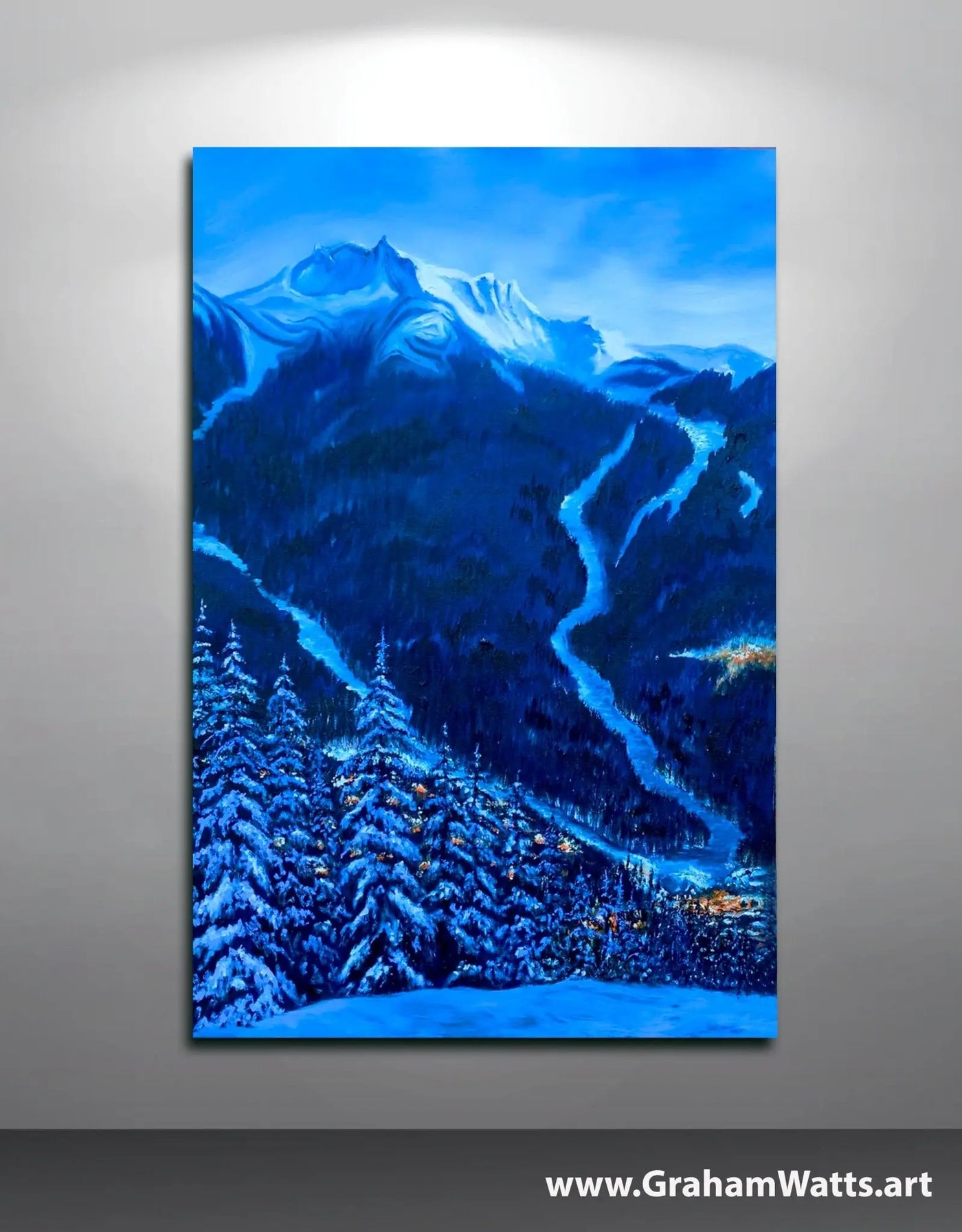 Mountain Landscape Art: "Peak to Creek" - Whistler Mountain, BC - Artist Graham Watts | Canadian Oil Painter in Vancouver, BC