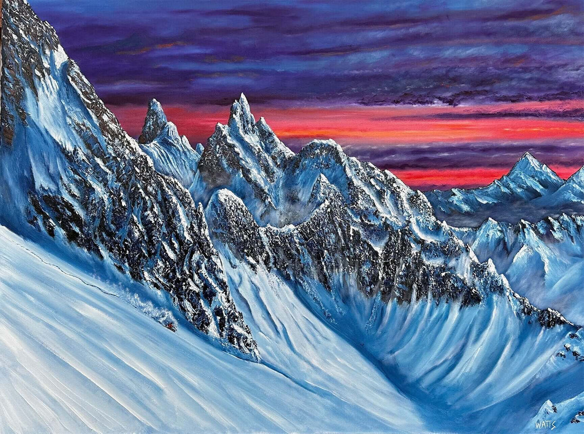 Mountain Landscape Painting “Tantalus Peaks” - Squamish, BC oil painting by Artist Graham Watts