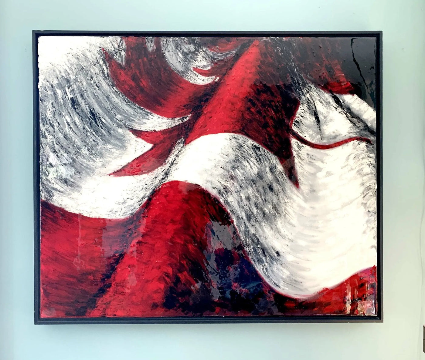 original oil painting Canadian Flag 