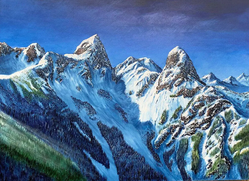 Past commission: Vancouver North Shore Mountain Painting | 40 x 30 by Graham Watts.