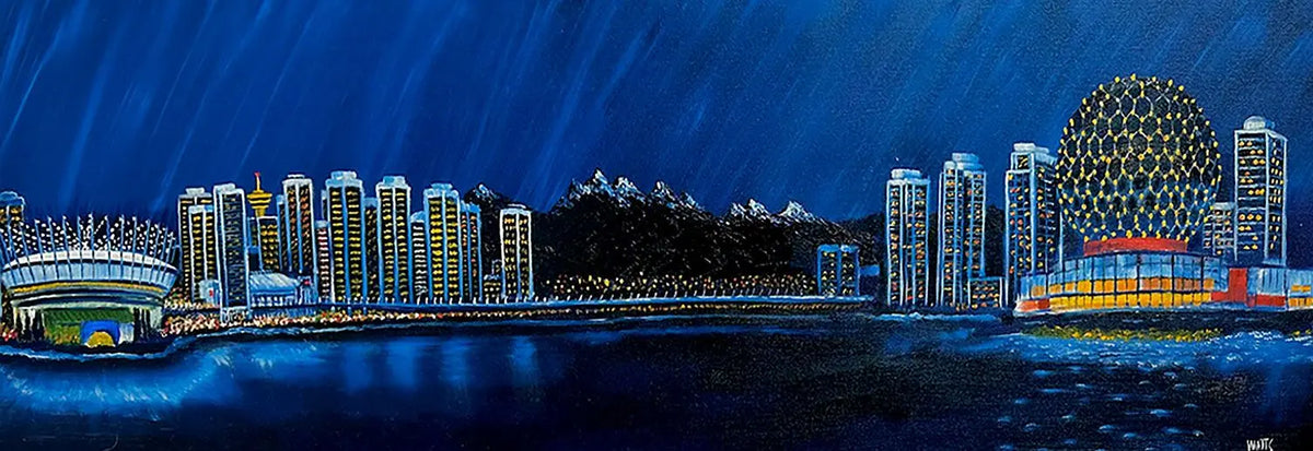 Vancouver Cityscapes "False Creek - Artist Graham Watts | Canadian Oil Painter in Vancouver, BC