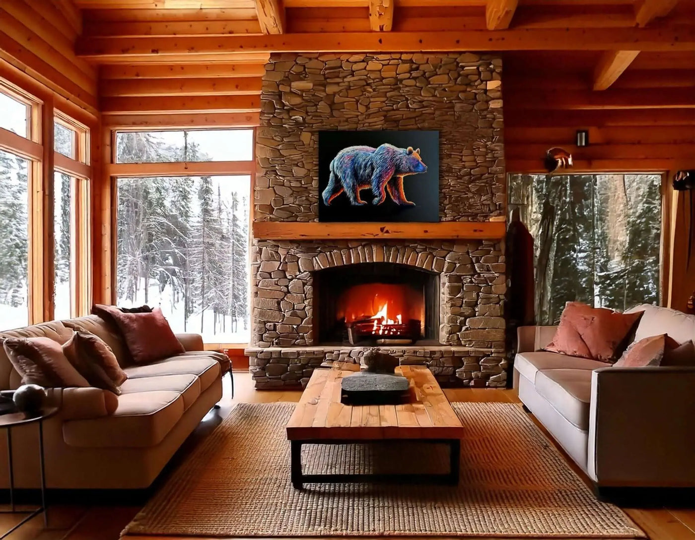 "Vibrant Majesty" Grizzly Bear Canadian Art By Local Artist Graham Watts Vancouver To Whistler