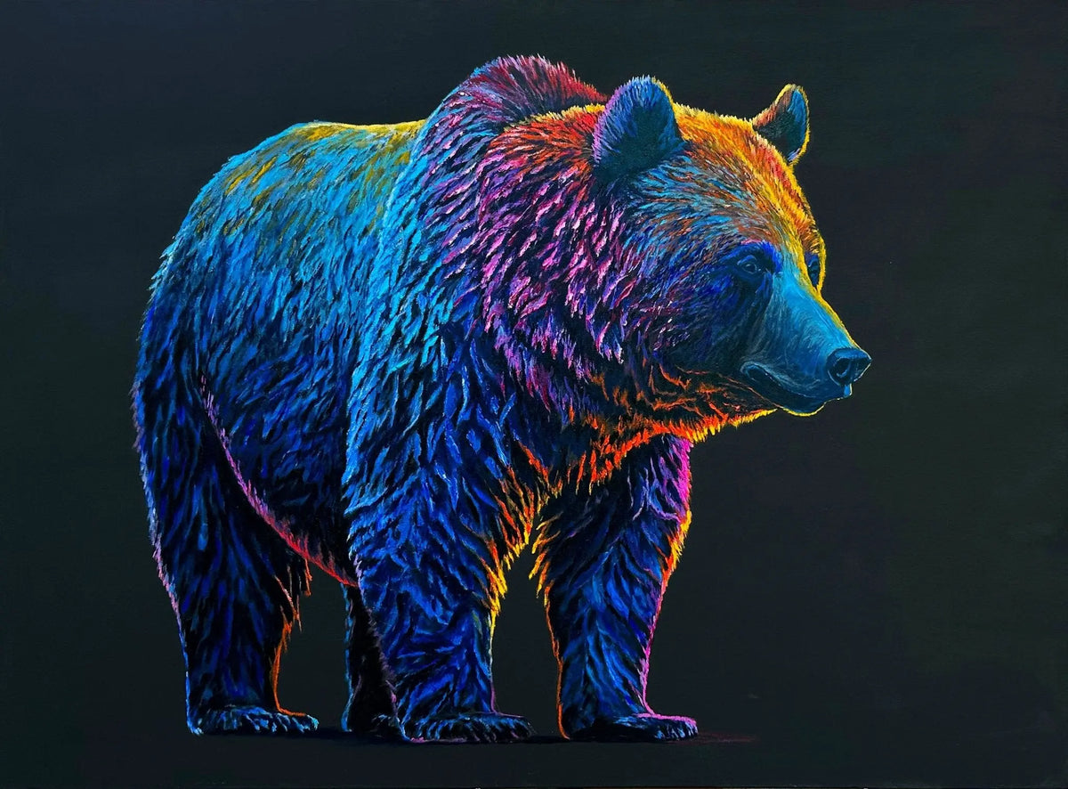 Wildlife Art "Good Luck Bear" Grizzly Bear - Artist Graham Watts | Canadian Oil Painter in Vancouver, BC