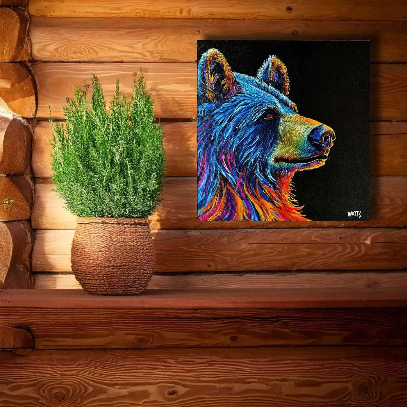 Wildlife Art "Vivid Grace" Grizzly Bear - Original Canadian Art & Prints | Graham Watts Art Store