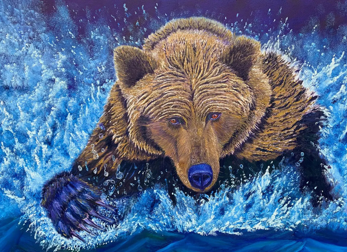 Wildlife Artwork: "Felix" - Grizzly Bear - Artist Graham Watts | Canadian Oil Painter in Vancouver, BC
